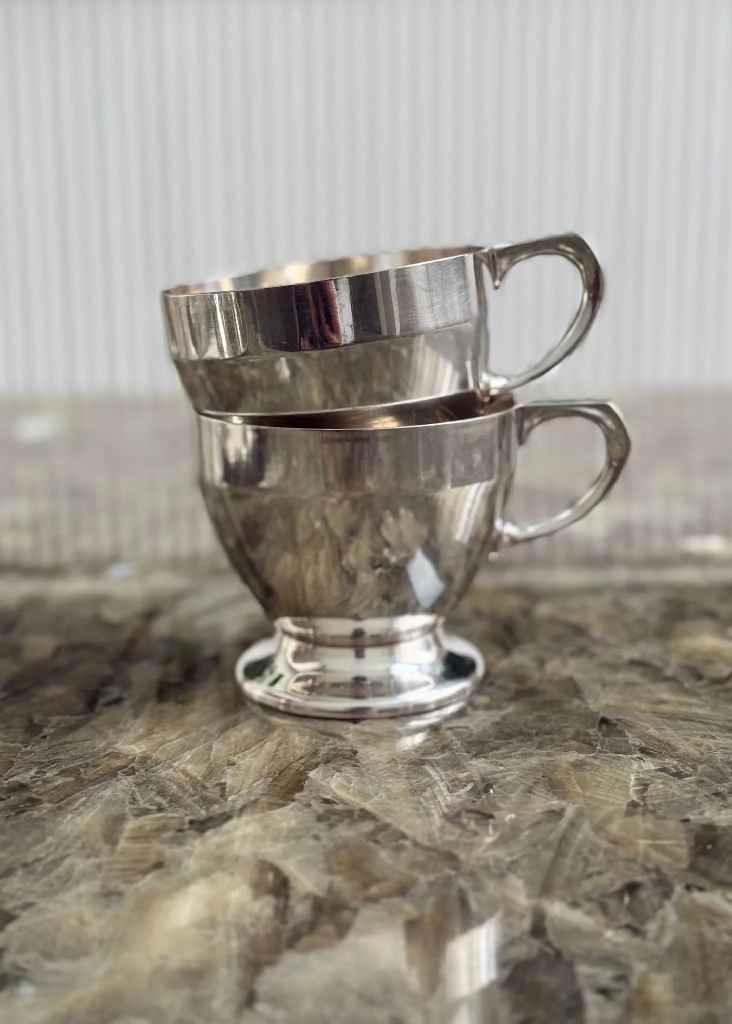 Pair of Solid Silver-Plated Cups – K. Hohmann, Germany