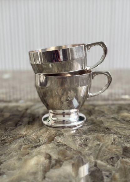 Pair of Solid Silver-Plated Cups – K. Hohmann, Germany