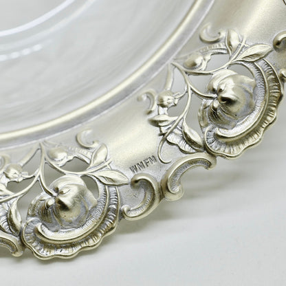 Crystal Glass Bowl with Silver-Plated Rim – Vintage Market Find from Zurich