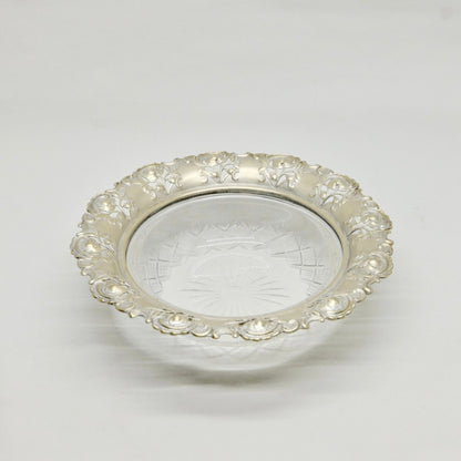 Crystal Glass Bowl with Silver-Plated Rim – Vintage Market Find from Zurich